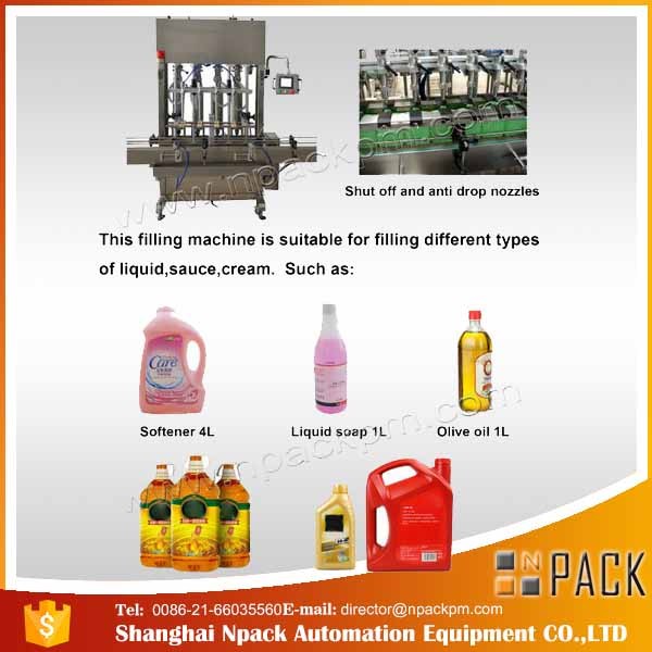 Otomatik 2, 4, 6, 8, 10, 12 Kafa Yenilebilir Yemeklik Yağ Dolum Makinesi