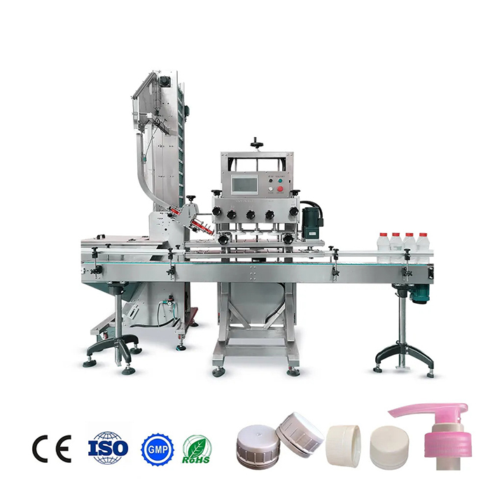 Şampuan için Tam Otomatik Cam Şişe Kapaklama Makinesi